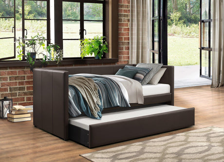 Adra Dark Brown Daybed with Trundle by Homelegance at Eve Furniture