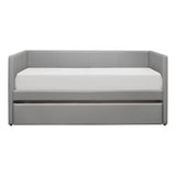Adra Gray Twin Daybed with Trundle by Homelegance at Eve Furniture