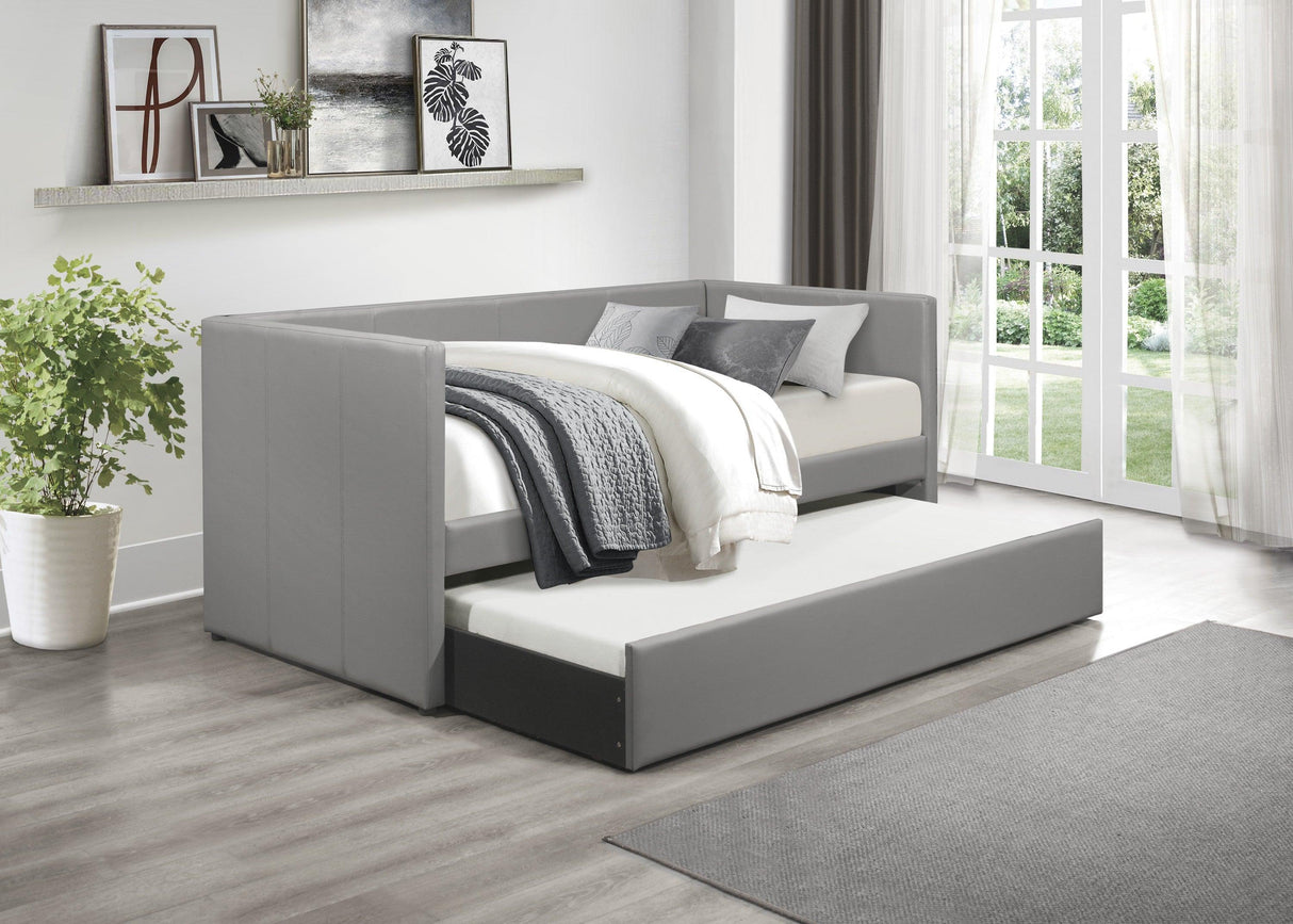 Adra Gray Twin Daybed with Trundle by Homelegance at Eve Furniture