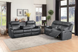 Yerba Gray Microfiber Double Lay Flat Reclining Sofa