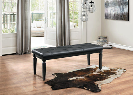 Allura Black Bedroom Bench by Homelegance at Eve Furniture