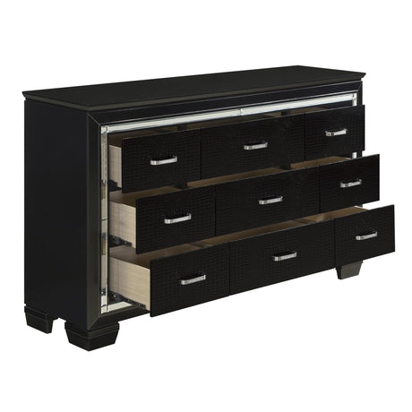 Allura Black Dresser by Homelegance at Eve Furniture
