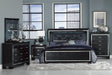 Allura Black LED Upholstered Panel Youth Bedroom Set by Homelegance at Eve Furniture