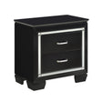 Allura Black Nightstand by Homelegance at Eve Furniture