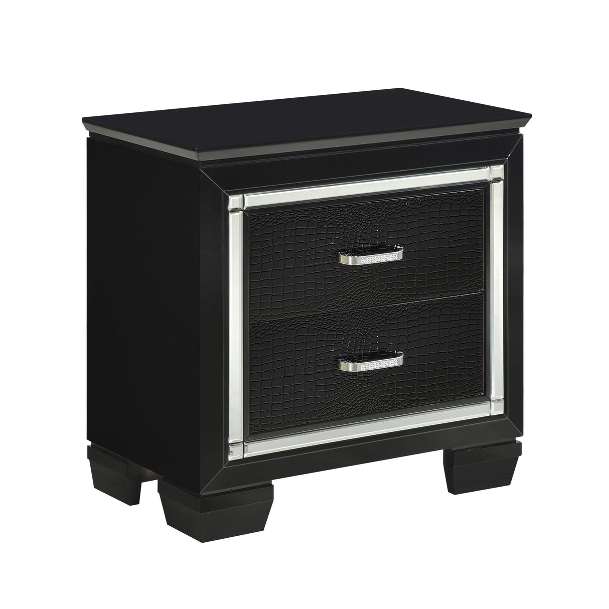 Allura Black Nightstand by Homelegance at Eve Furniture