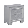 Allura Silver Nightstand by Homelegance at Eve Furniture
