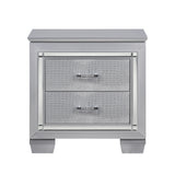 Allura Silver Nightstand by Homelegance at Eve Furniture