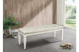 Allura White Bedroom Bench by Homelegance at Eve Furniture