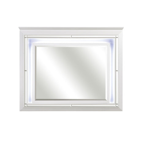 Allura White Mirror (Mirror Only) by Homelegance at Eve Furniture