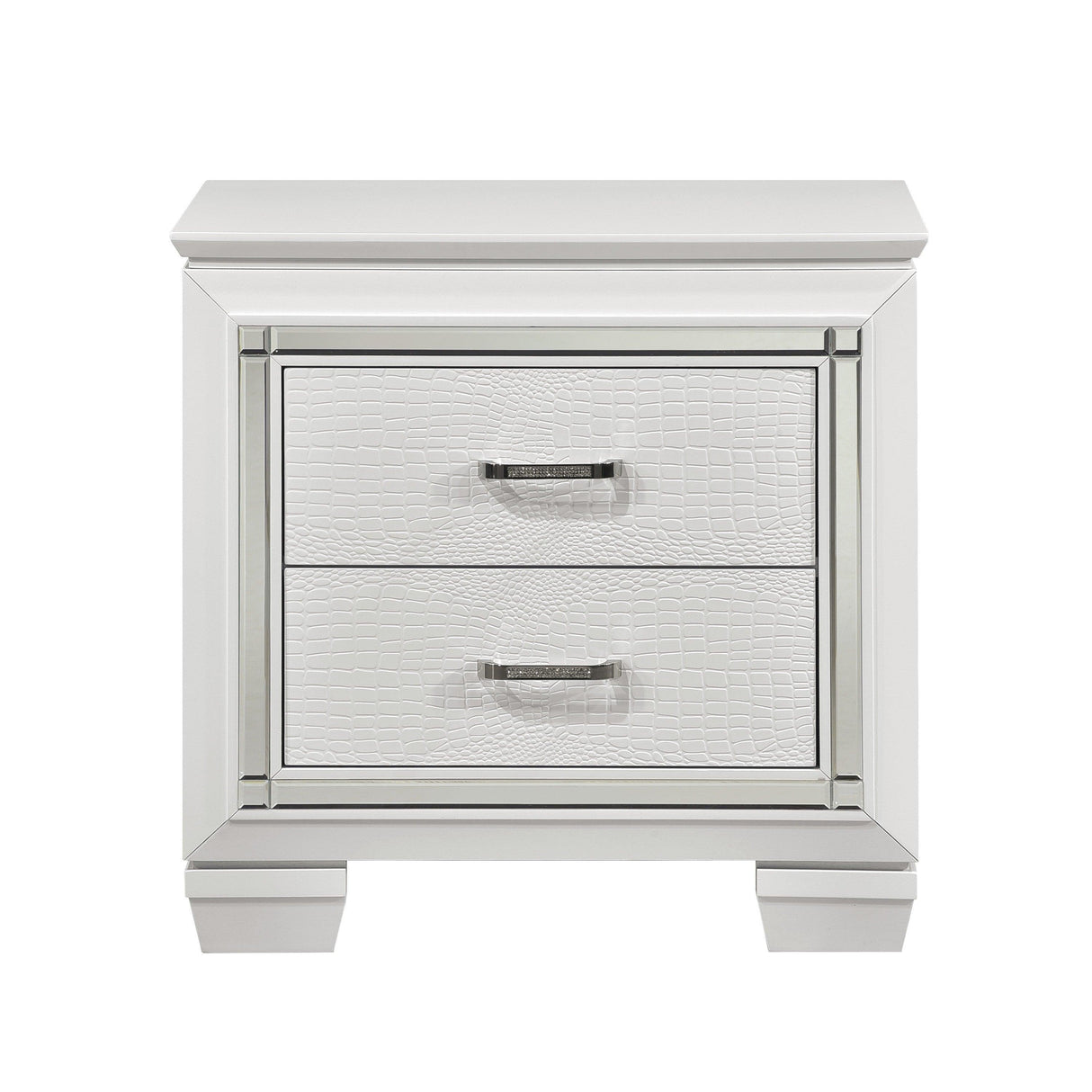 Allura White Nightstand by Homelegance at Eve Furniture