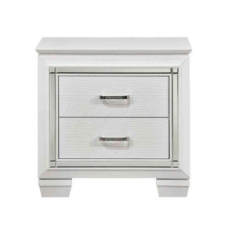 Allura White Nightstand by Homelegance at Eve Furniture