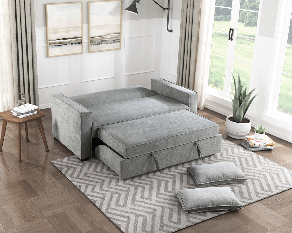 Alta Gray Convertible Studio Sofa with Pull-out Bed by Homelegance at Eve Furniture