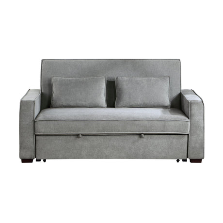 Alta Gray Convertible Studio Sofa with Pull-out Bed by Homelegance at Eve Furniture