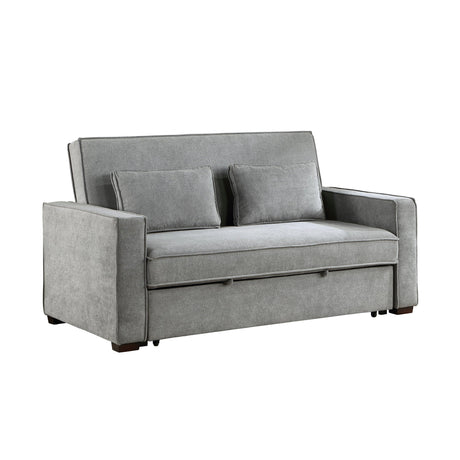 Alta Gray Convertible Studio Sofa with Pull-out Bed by Homelegance at Eve Furniture