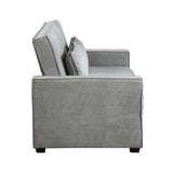 Alta Gray Convertible Studio Sofa with Pull-out Bed by Homelegance at Eve Furniture