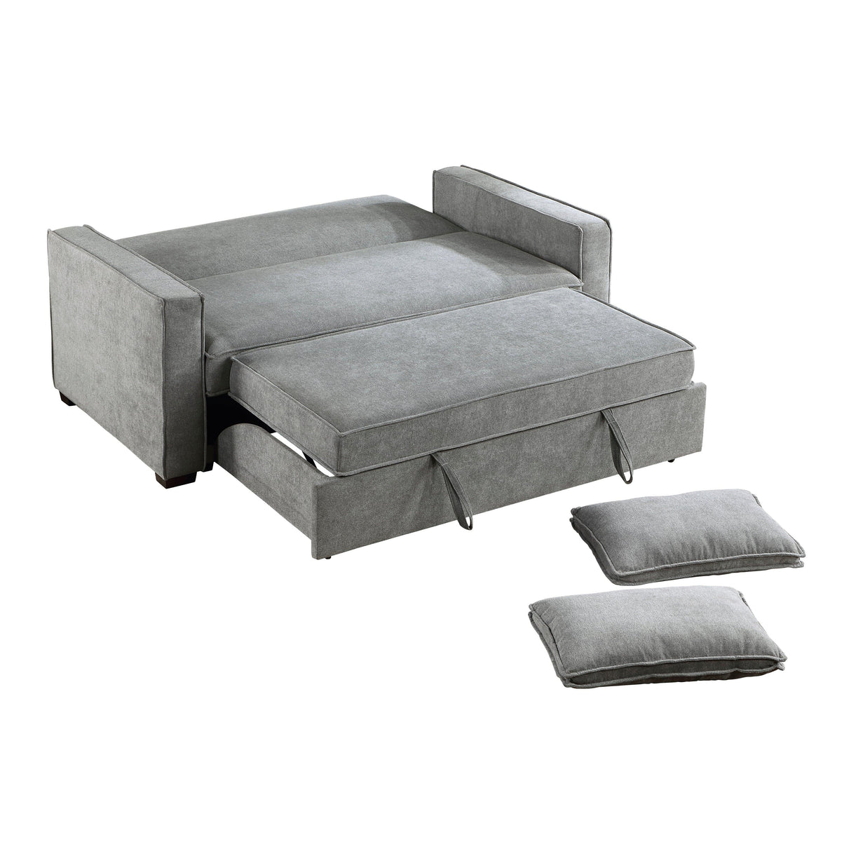 Alta Gray Convertible Studio Sofa with Pull-out Bed by Homelegance at Eve Furniture