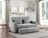 Alta Gray Convertible Studio Sofa with Pull-out Bed by Homelegance at Eve Furniture
