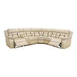 Amite Beige 6-Piece Modular Power Reclining Sectional by Homelegance at Eve Furniture