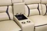 Amite Beige 6-Piece Modular Power Reclining Sectional by Homelegance at Eve Furniture