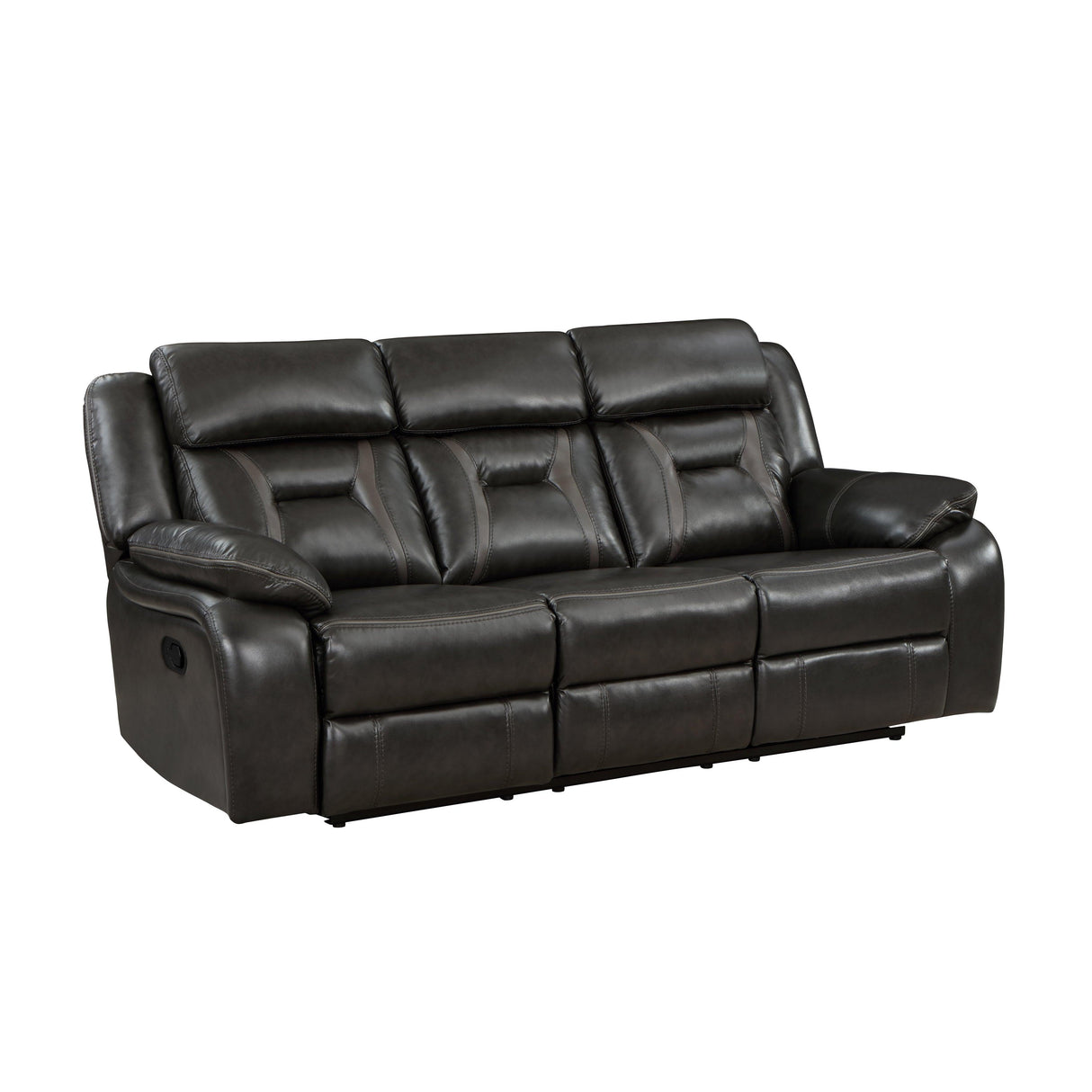Amite Dark Gray Double Reclining Sofa by Homelegance at Eve Furniture