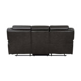 Amite Dark Gray Double Reclining Sofa by Homelegance at Eve Furniture