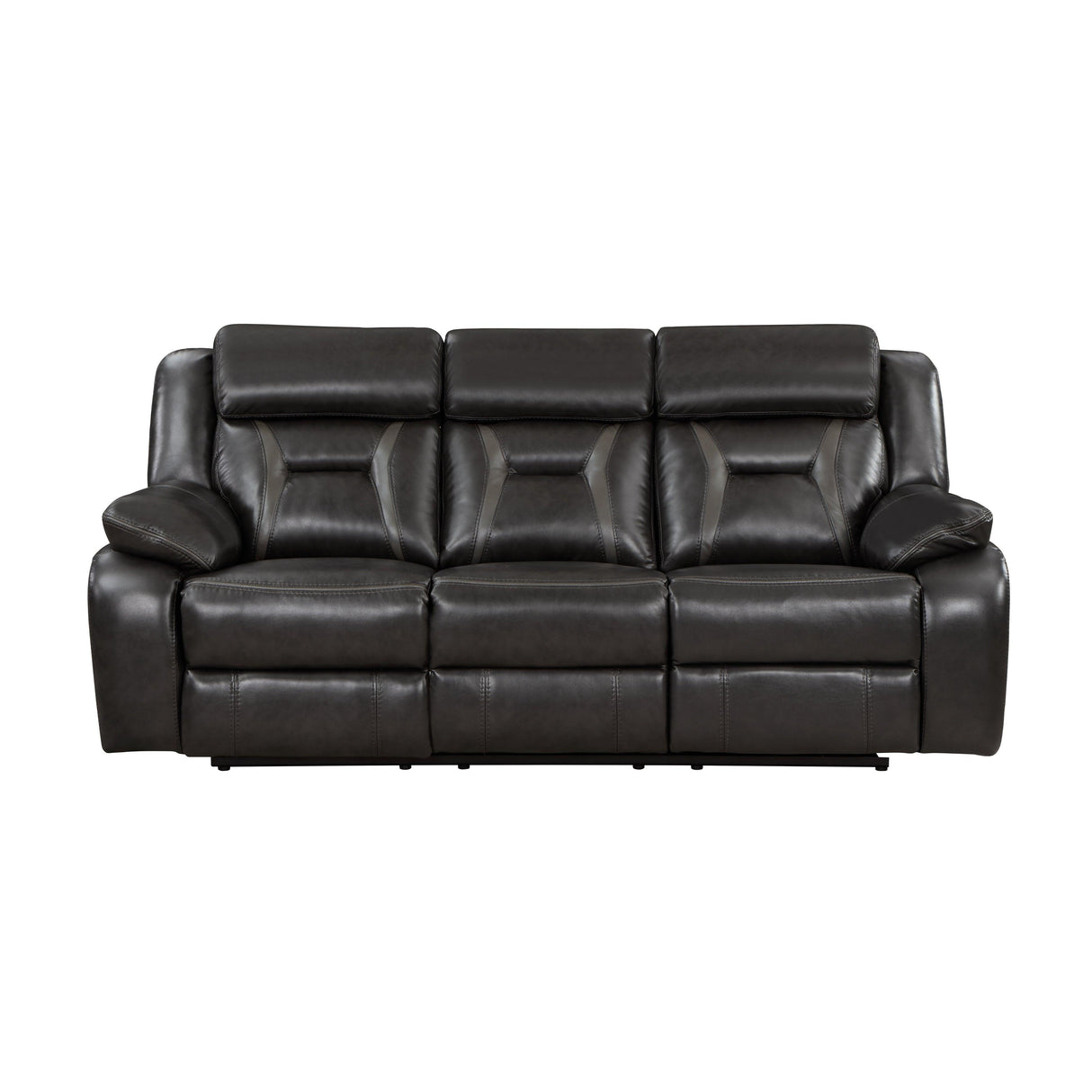 Amite Dark Gray Double Reclining Sofa by Homelegance at Eve Furniture