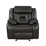 Amite Dark Gray Glider Reclining Chair by Homelegance at Eve Furniture