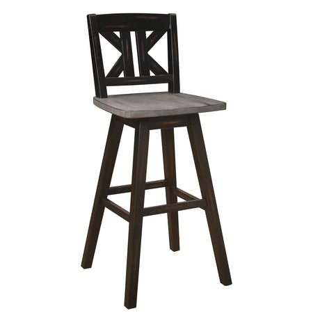 Amsonia Black Swivel Pub Counter Height Chairs, Set of 2 by Homelegance at Eve Furniture