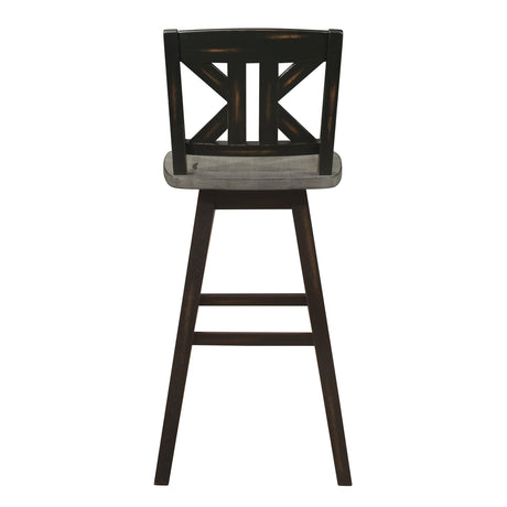 Amsonia Black Swivel Pub Counter Height Chairs, Set of 2 by Homelegance at Eve Furniture