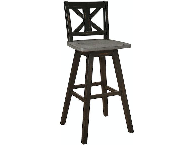 Amsonia Black Swivel Pub Counter Height Chairs, Set of 2 by Homelegance at Eve Furniture