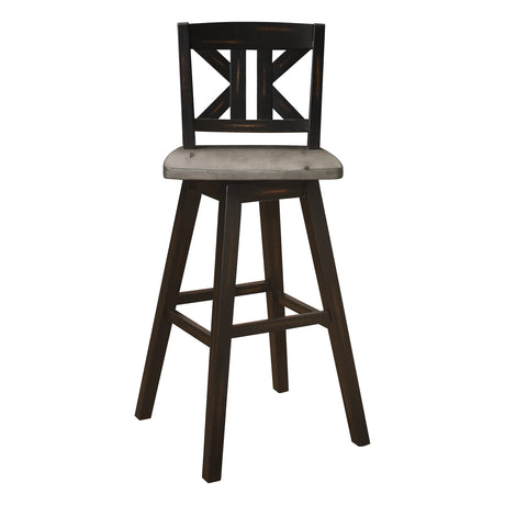 Amsonia Black Swivel Pub Counter Height Chairs, Set of 2 by Homelegance at Eve Furniture