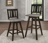 Amsonia Black Swivel Pub Counter Height Chairs, Set of 2 by Homelegance at Eve Furniture