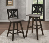 Amsonia Black Swivel Pub Counter Height Chairs, Set of 2 by Homelegance at Eve Furniture