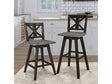 Amsonia Black Swivel Pub Counter Height Chairs, Set of 2 by Homelegance at Eve Furniture