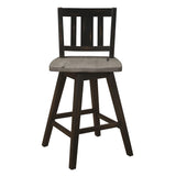Amsonia Gray/Black Swivel Counter Height Chairs, Set of 2 by Homelegance at Eve Furniture