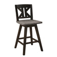 Amsonia Gray/Black Swivel Counter Height Chairs, Set of 2 by Homelegance at Eve Furniture