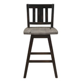 Amsonia Gray/Black Swivel Counter Height Chairs, Set of 2 by Homelegance at Eve Furniture