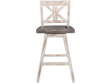 Amsonia Gray/White Swivel Counter Chair, Set of 2 by Homelegance at Eve Furniture