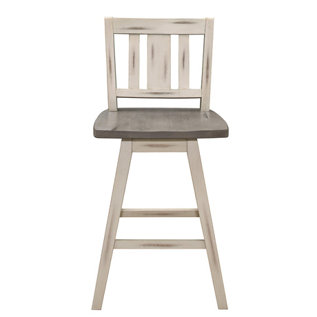 Amsonia Gray/White Swivel Counter Height Chairs, Set of 2 by Homelegance at Eve Furniture