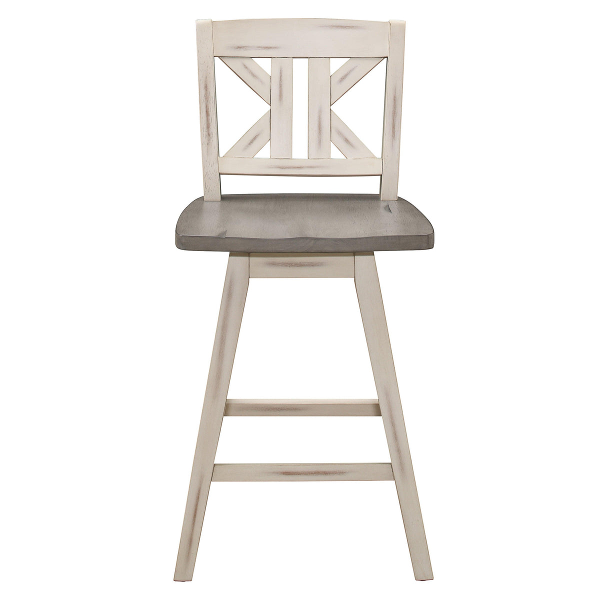 Amsonia Gray/White Swivel Counter Height Chairs, Set of 2 by Homelegance at Eve Furniture