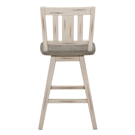 Amsonia Gray/White Swivel Counter Height Chairs, Set of 2 by Homelegance at Eve Furniture