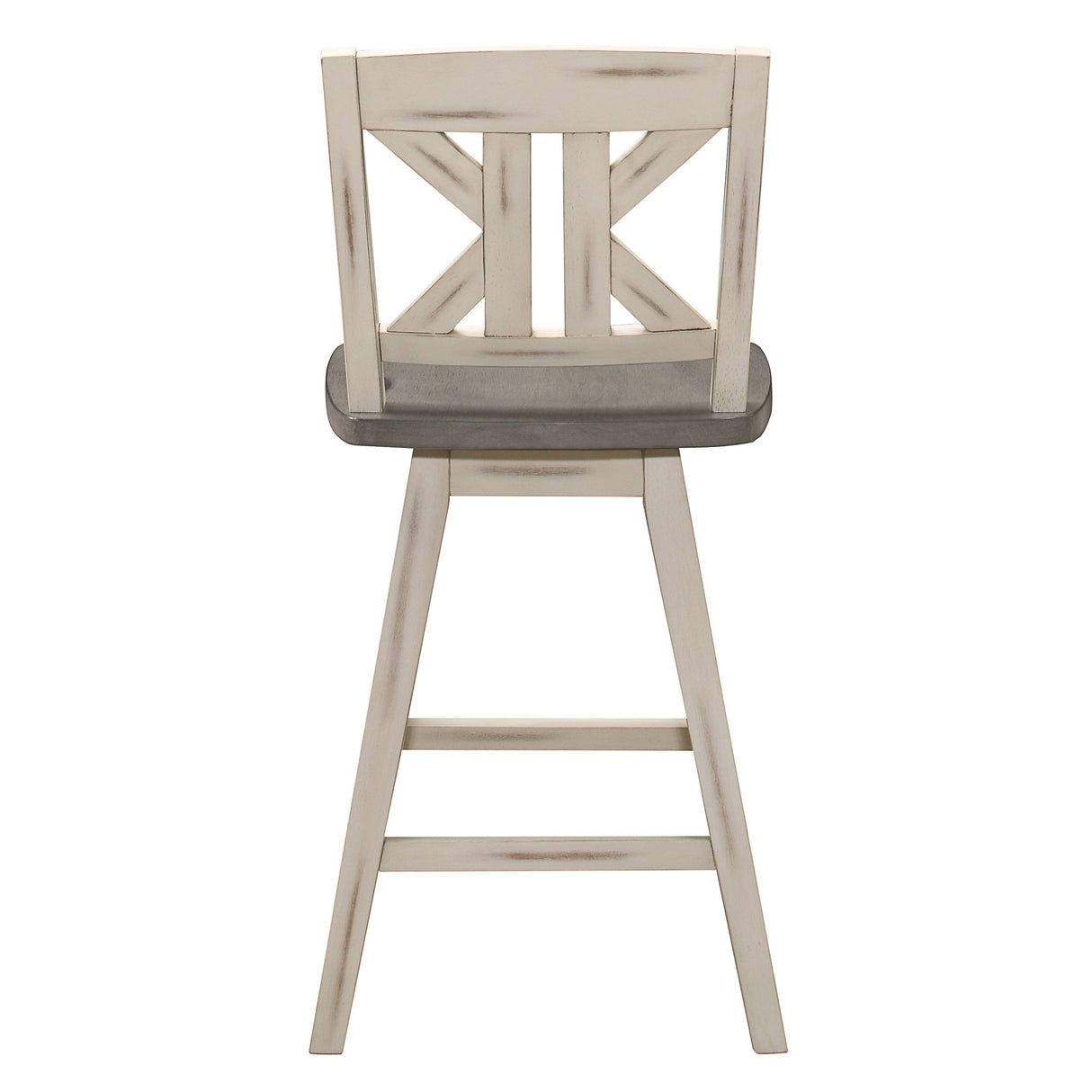 Amsonia Gray/White Swivel Counter Height Chairs, Set of 2 by Homelegance at Eve Furniture