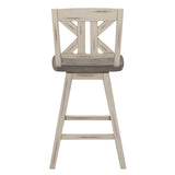 Amsonia Gray/White Swivel Counter Height Chairs, Set of 2 by Homelegance at Eve Furniture