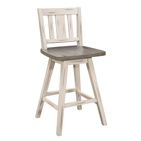 Amsonia Gray/White Swivel Counter Height Chairs, Set of 2 by Homelegance at Eve Furniture