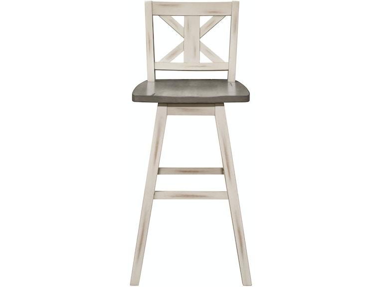 Amsonia White Swivel Pub Counter Height Chairs, Set of 2 by Homelegance at Eve Furniture
