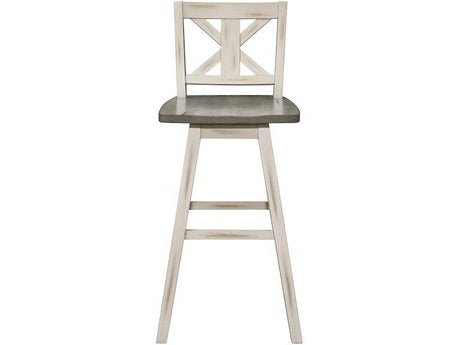 Amsonia White Swivel Pub Counter Height Chairs, Set of 2 by Homelegance at Eve Furniture