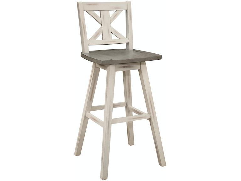 Amsonia White Swivel Pub Counter Height Chairs, Set of 2 by Homelegance at Eve Furniture