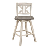 Amsonia White Swivel Pub Counter Height Chairs, Set of 2 by Homelegance at Eve Furniture