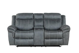 Andres 3-Piece Gray Leather Living Room Set by Happy Homes at Eve Furniture