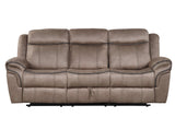 Andres Brown 3-Piece Sofa Recliner Living Room Set by Happy Homes at Eve Furniture